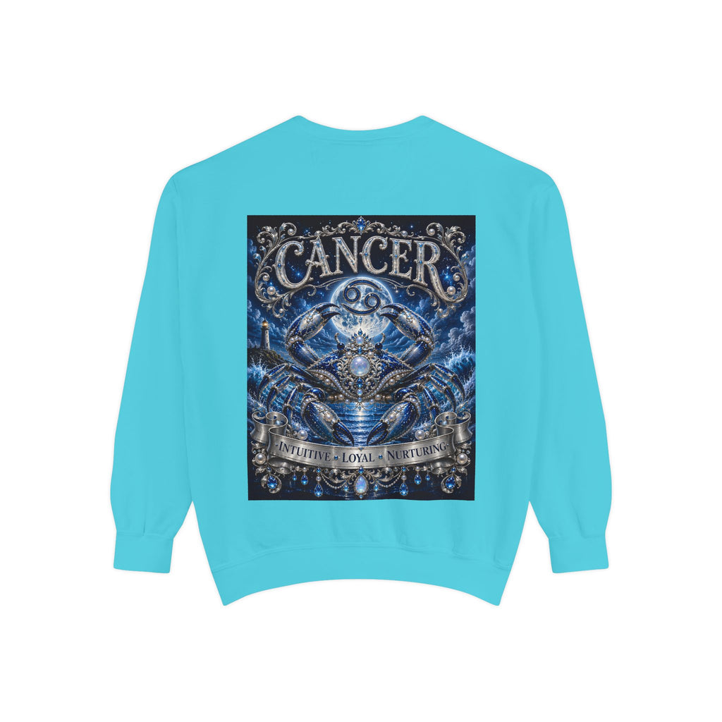 Cancer Zodiac Sweatshirt — Blue Crab Astrology Crewneck