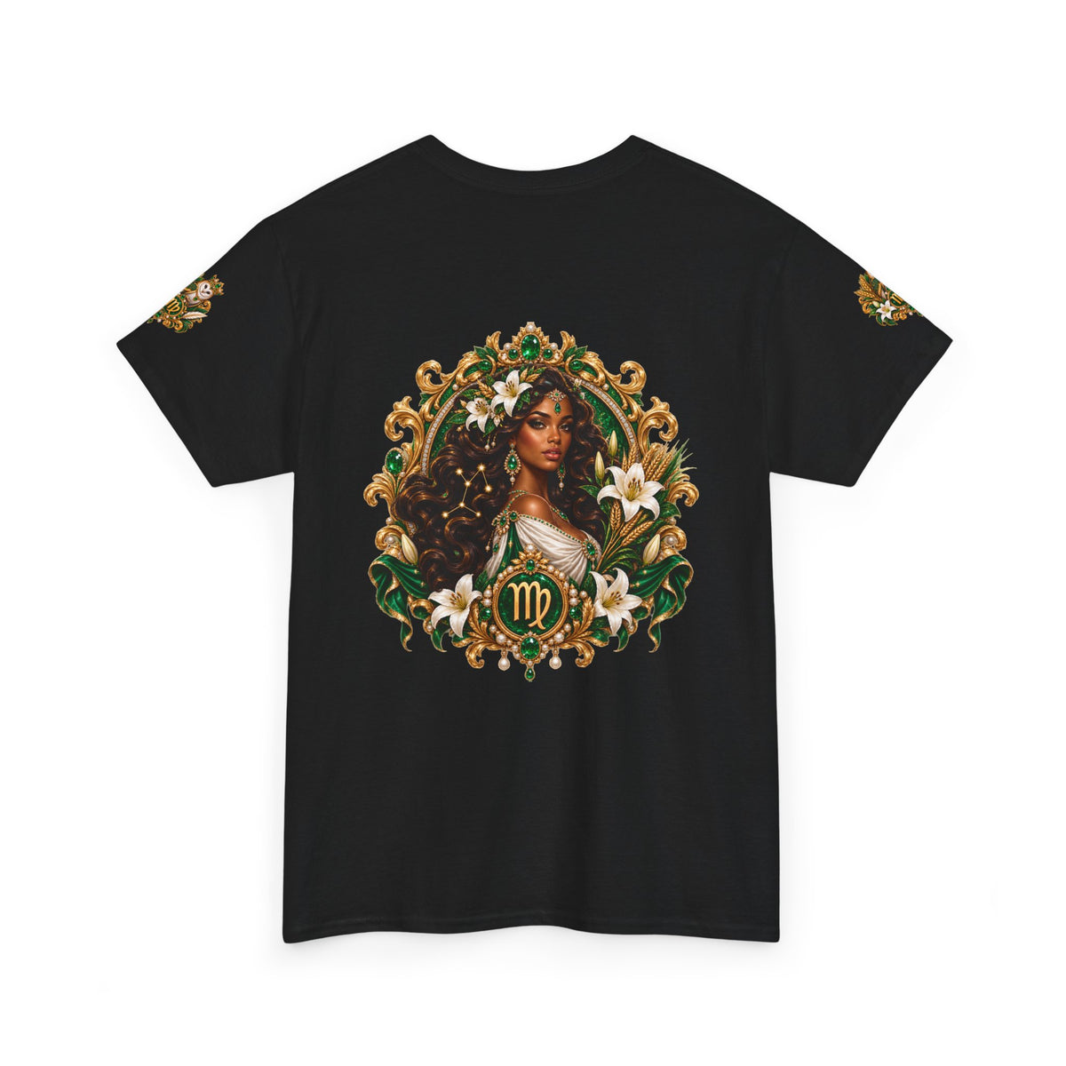Virgo Zodiac Tee — Elegant Floral Virgo Astrology T-Shirt