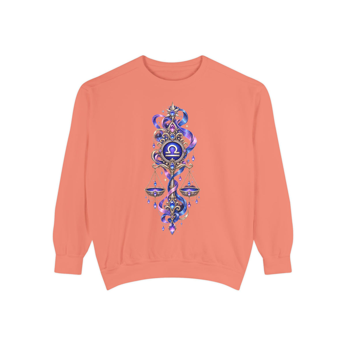 Libra Zodiac Sweatshirt — Scales Astrology Graphic Crewneck