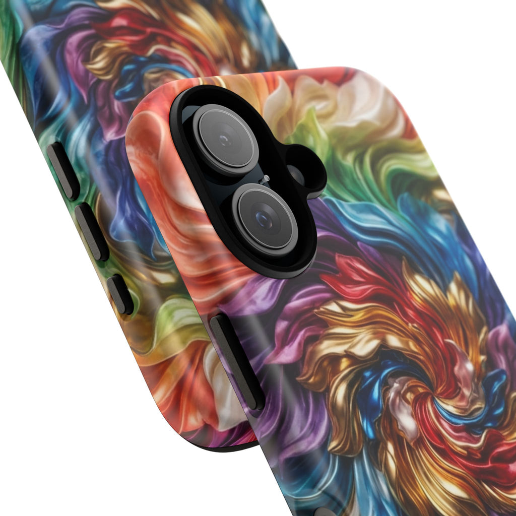Colorful Swirl Tough Phone Case — Vibrant Abstract Protective Cover