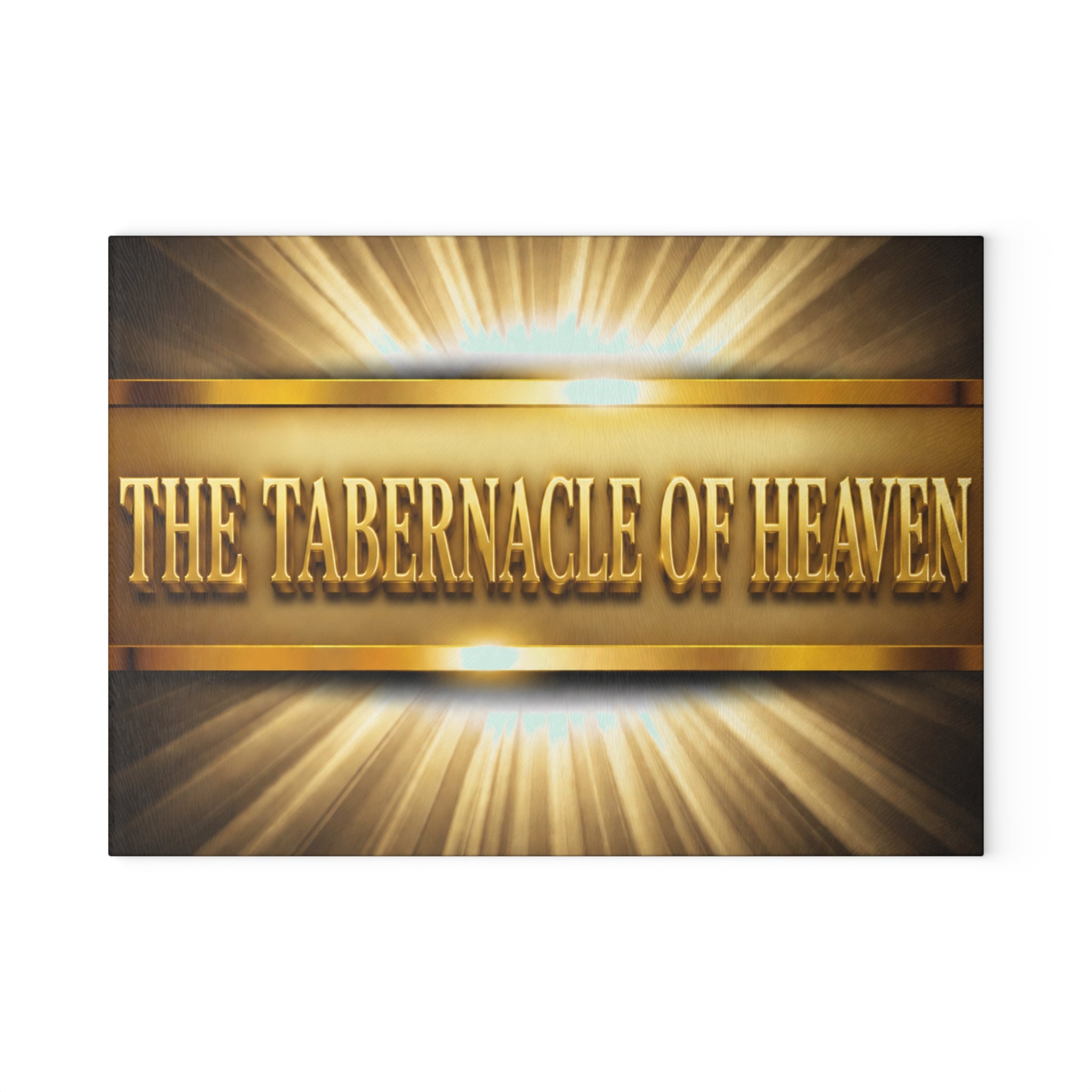 Glass Cutting Board — "The Tabernacle of Heaven" Decorative Religious Kitchen Board