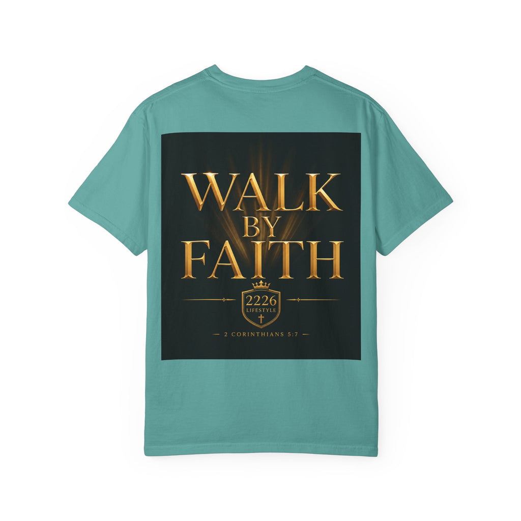 Not By Sight / Walk By Faith T‑Shirt — Christian Faith Graphic Tee