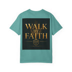 Not By Sight / Walk By Faith T‑Shirt — Christian Faith Graphic Tee