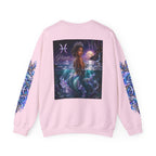 Pisces Mermaid Crewneck Sweatshirt — Zodiac Astrology Graphic Sweater