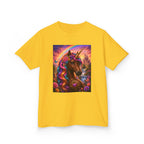 Kids Brown Unicorn Tee — Rainbow Fantasy Magical Horse Shirt
