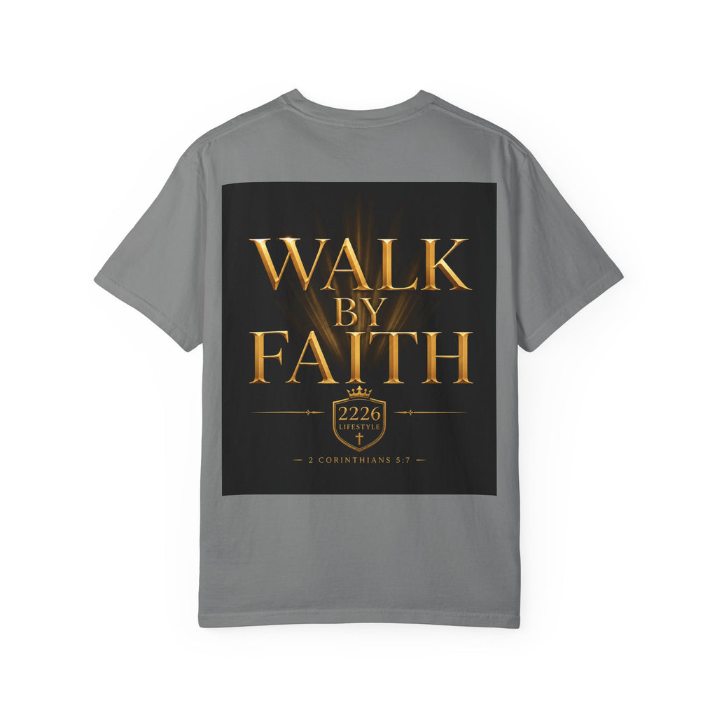 Not By Sight / Walk By Faith T‑Shirt — Christian Faith Graphic Tee
