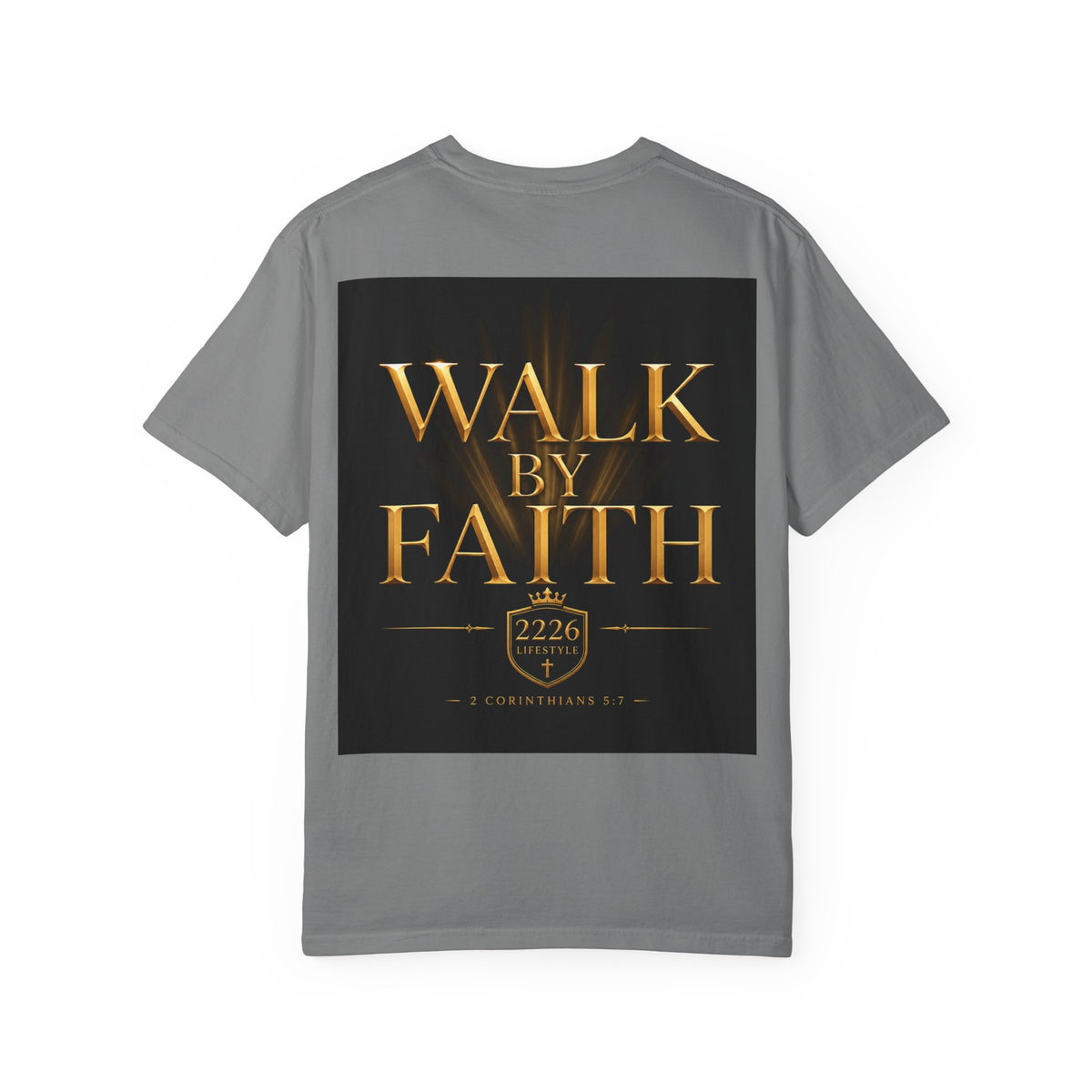 Not By Sight / Walk By Faith T‑Shirt — Christian Faith Graphic Tee