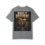 Built Right / Built Different Graphic T-Shirt — Faith Lion Crown Design