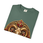 Aries Ram Zodiac T-Shirt — Bold Gold Astrology Tee