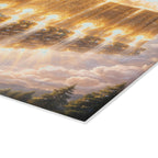 Radiant Floating Temple Glass Cutting Board — Ethereal Kitchen Art