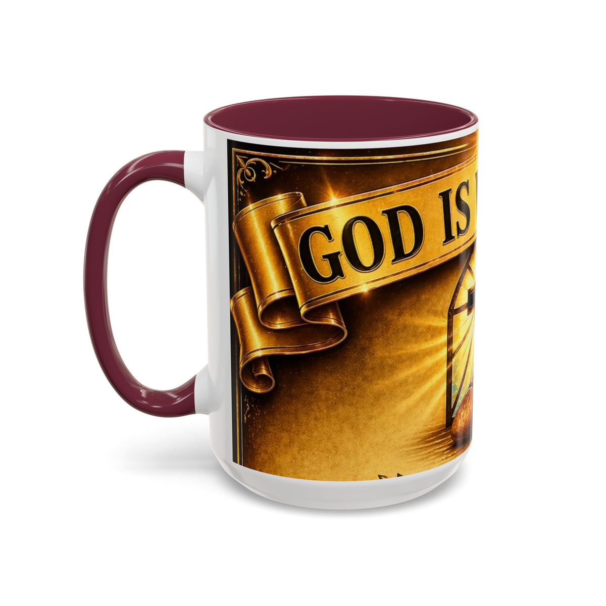 Inspirational Communion Mug — "God Is With You" Christian Coffee Cup