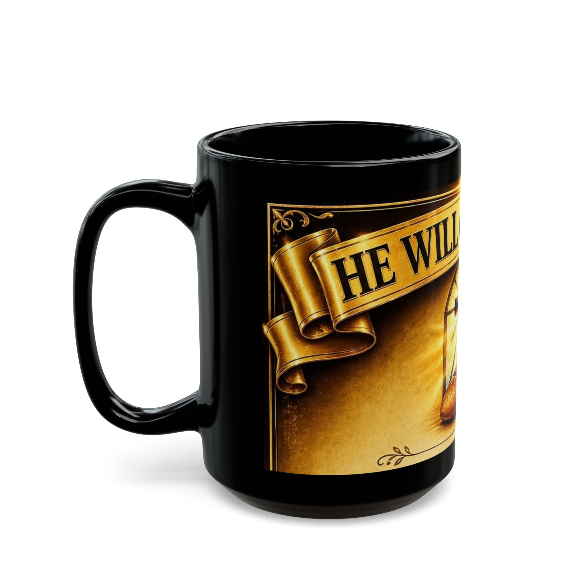 Christian Communion Mug - "We Will Carry You" Religious Coffee Cup (Black, 11oz/15oz)