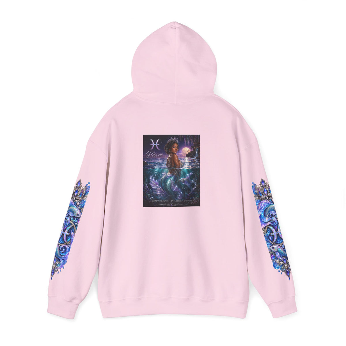 Pisces Mermaid Hoodie — Zodiac Ocean Art Pullover