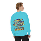 Religious Sweatshirt — “Jesus Christ Today, Tomorrow and Forever More” Crown Graphic