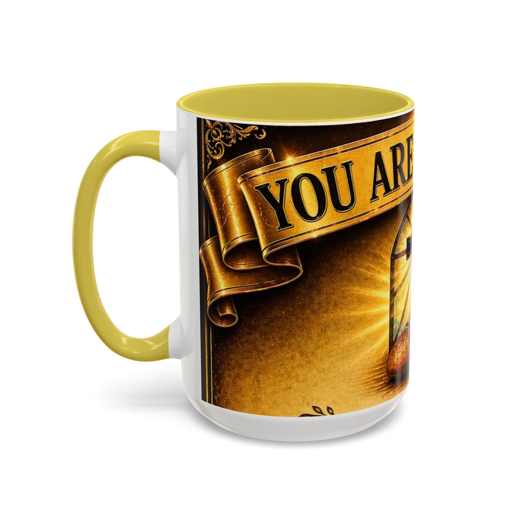 You Are Not Alone Christian Mug — Communion Cross & Bread Chalice Coffee Cup
