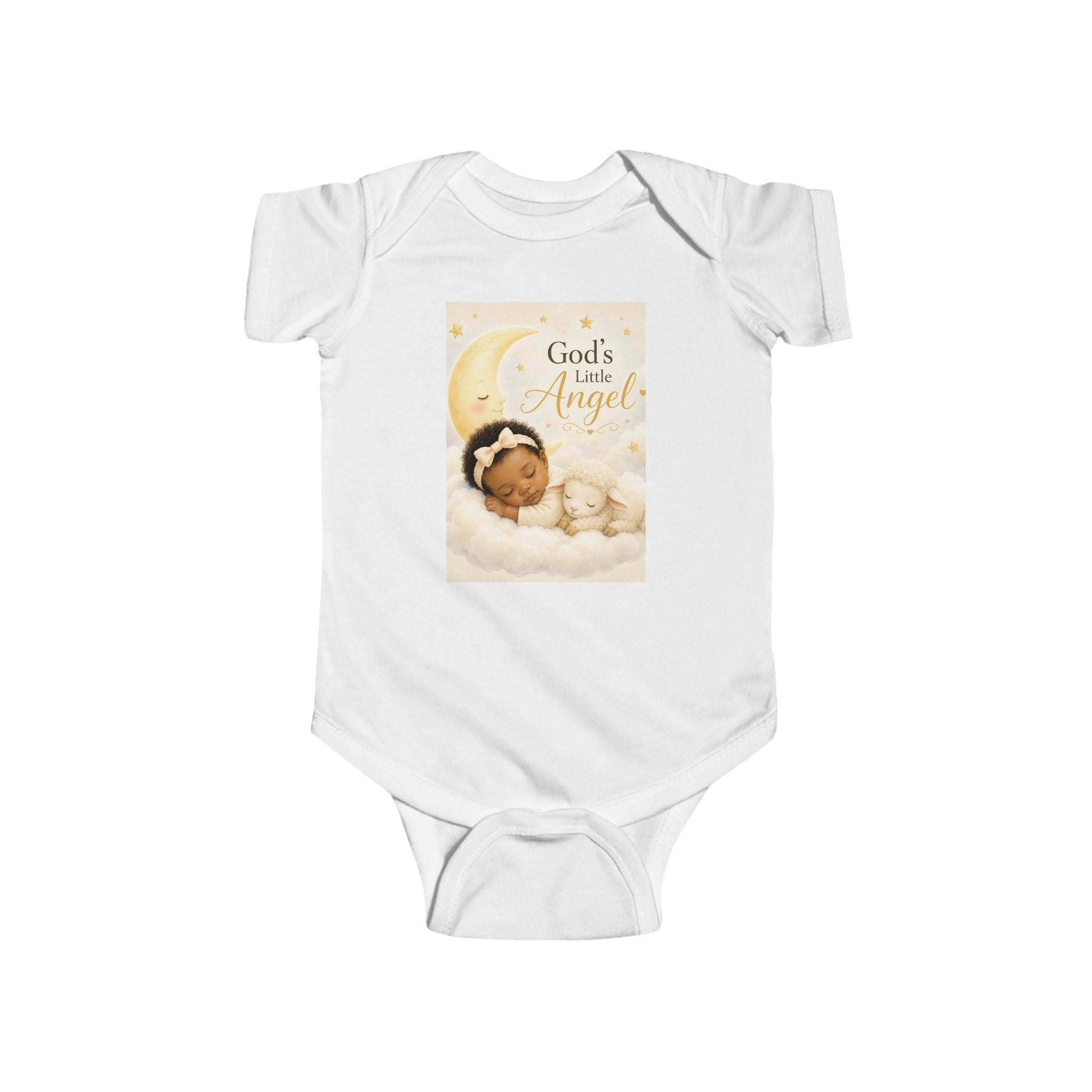 God's Little Angel Infant Bodysuit — Sleeping Baby Moon Nursery Baby Onesie