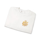 Built Right Crewneck Sweatshirt — "Built Right: Beautiful Brilliant" Gold Graphic