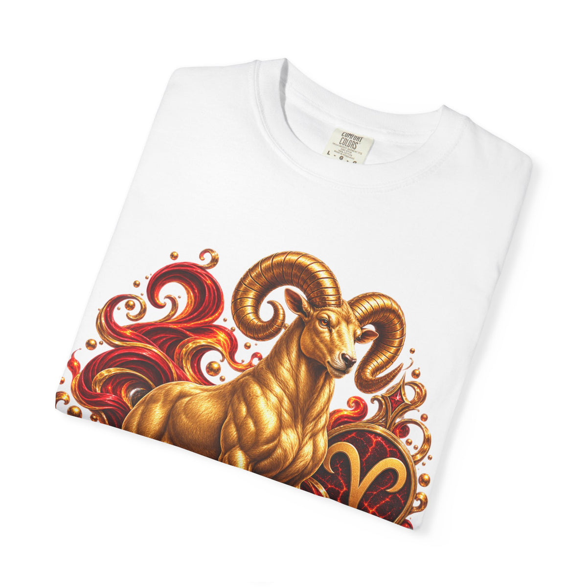 Aries Zodiac T-Shirt — Bold Ram Astrology Tee ("Aries")