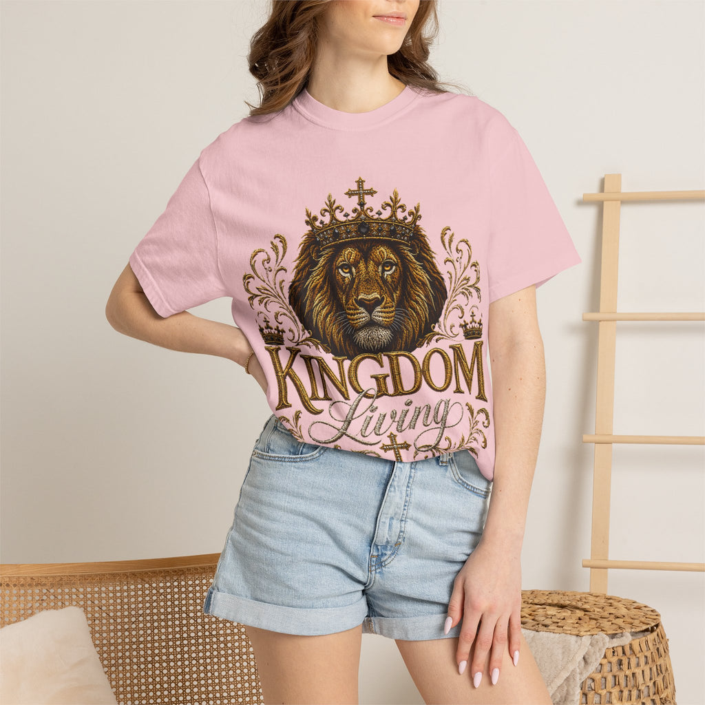Kingdom Living T-Shirt — Regal Lion Christian Faith Tee