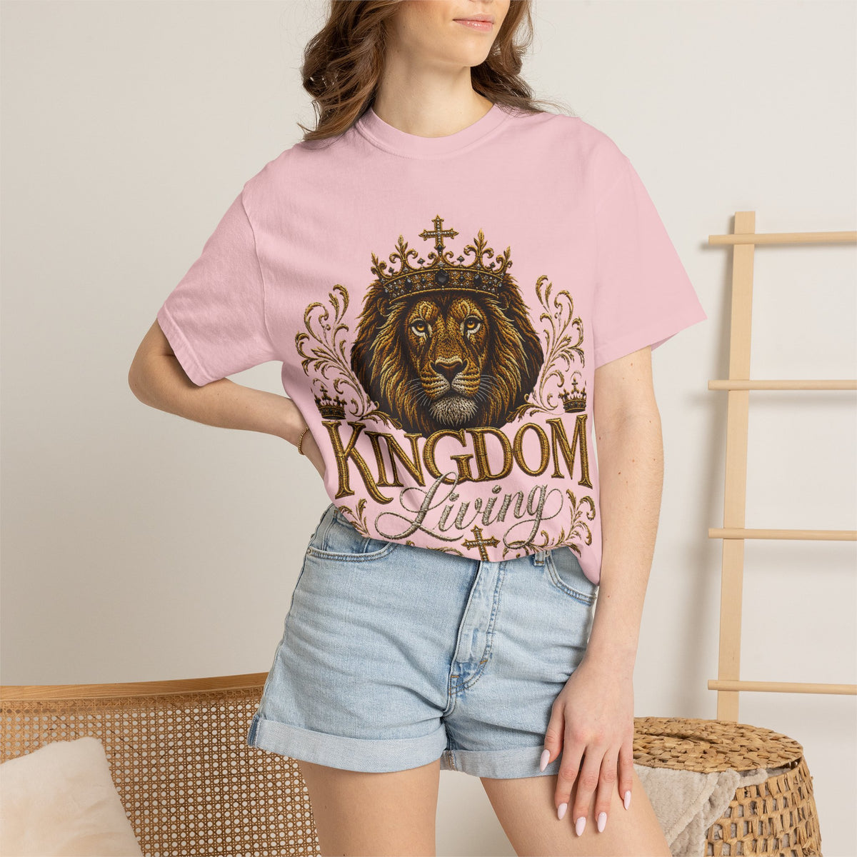 Kingdom Living T-Shirt — Regal Lion Christian Faith Tee