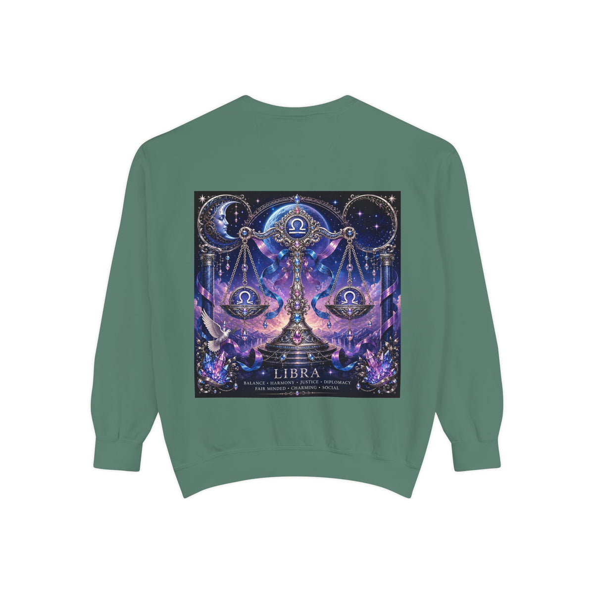 Libra Zodiac Sweatshirt — Scales Astrology Graphic Crewneck