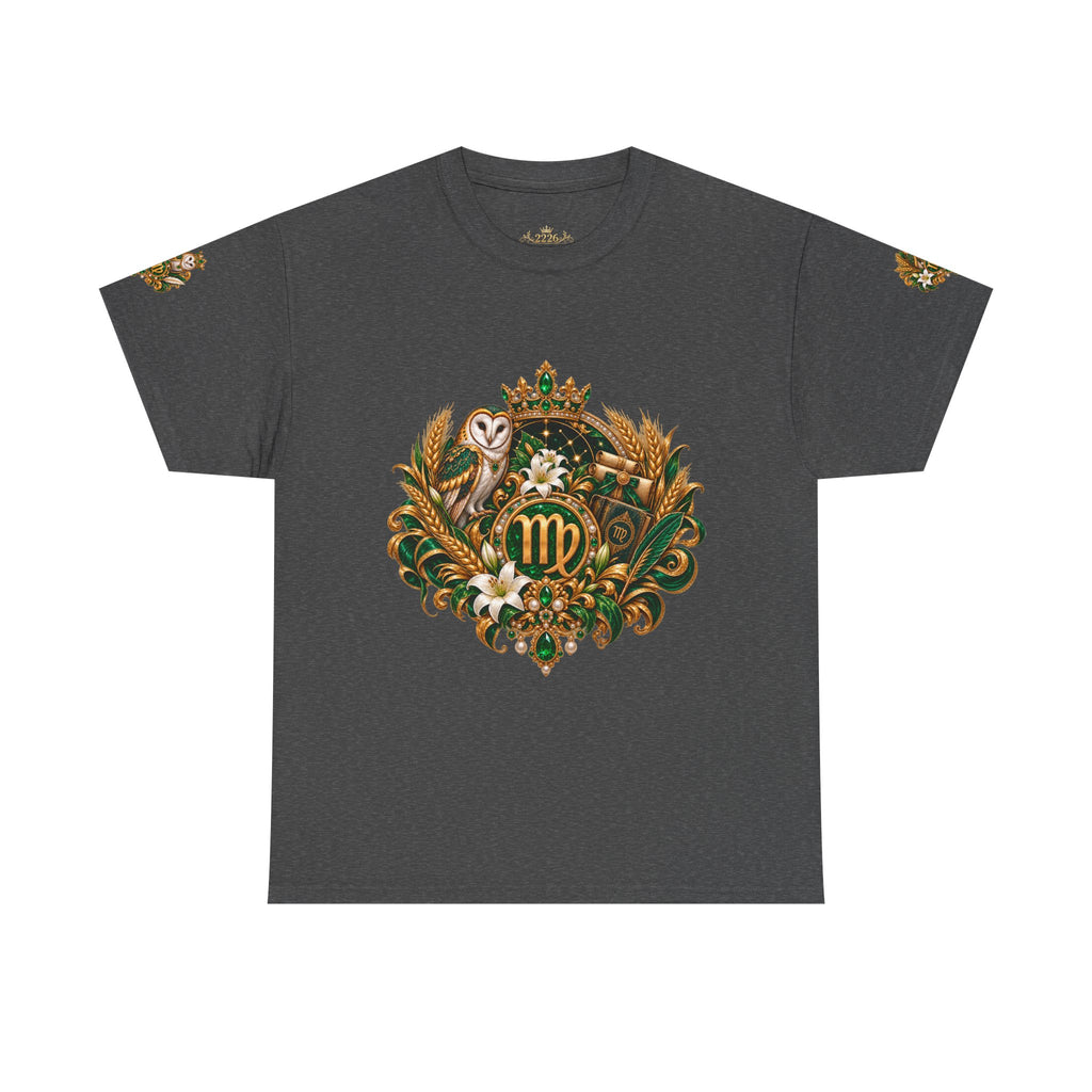 Virgo Zodiac Tee — Elegant Floral Virgo Astrology T-Shirt