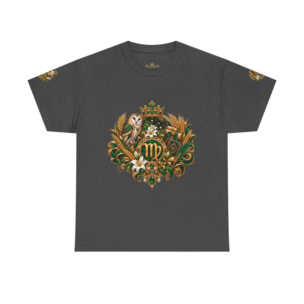 Virgo Zodiac Tee — Elegant Floral Virgo Astrology T-Shirt
