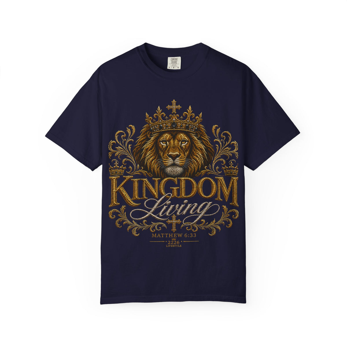 Kingdom Living T-Shirt — Regal Lion Christian Faith Tee