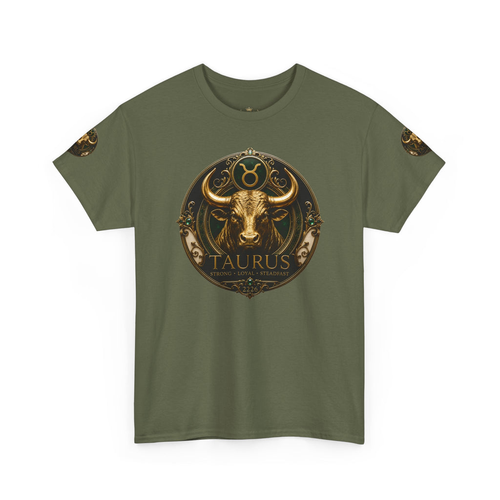 Taurus Zodiac T‑Shirt — Bull Astrology Graphic Tee (Taurus Symbol & Moon Design)