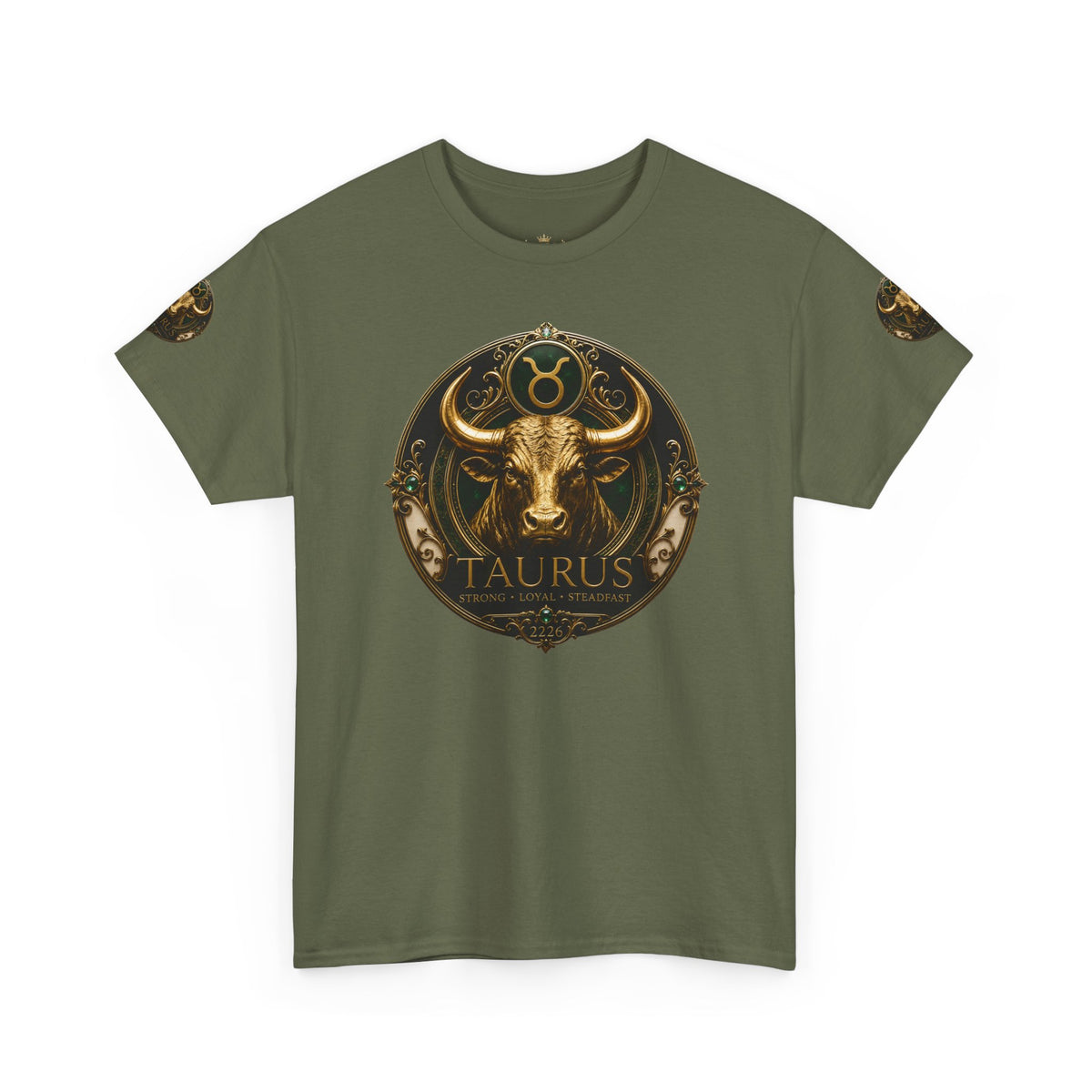 Taurus Zodiac T‑Shirt — Bull Astrology Graphic Tee (Taurus Symbol & Moon Design)