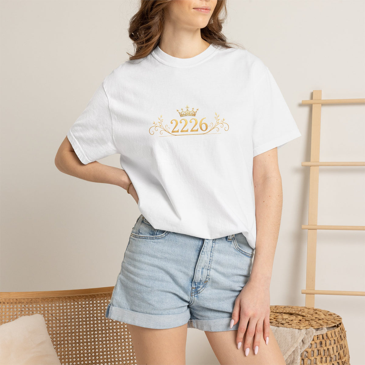 Royal Crest 2226 T-Shirt — Gold Crown Emblem Tee