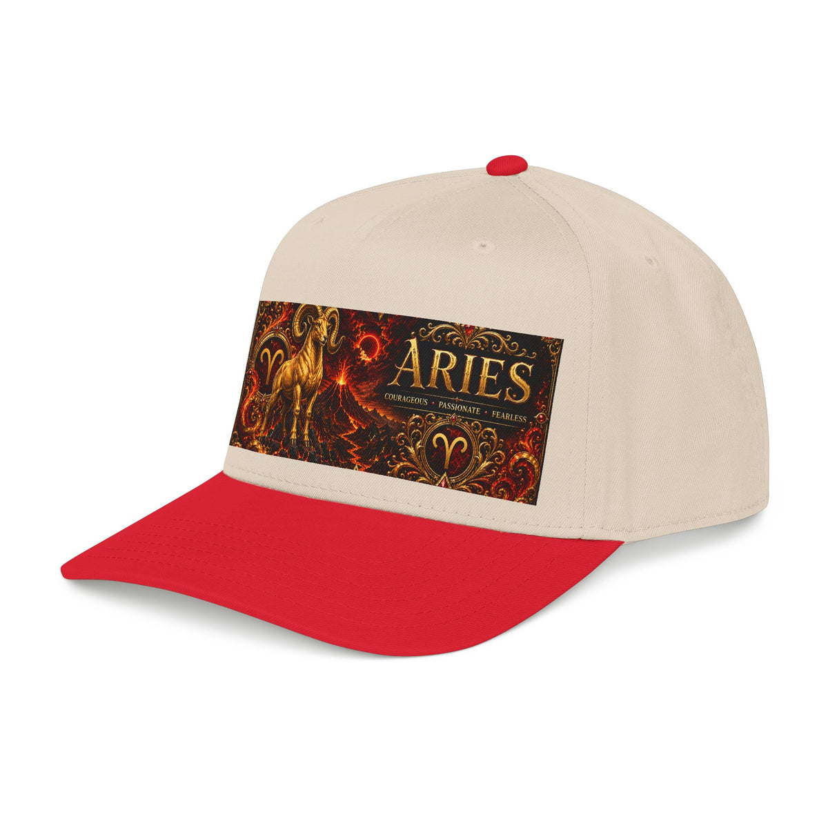 Aries Zodiac Baseball Cap — Ram Astrology Hat with 'Aries' Text