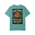 Walking with the King T-Shirt — Built Right Lion Christian Faith Tee