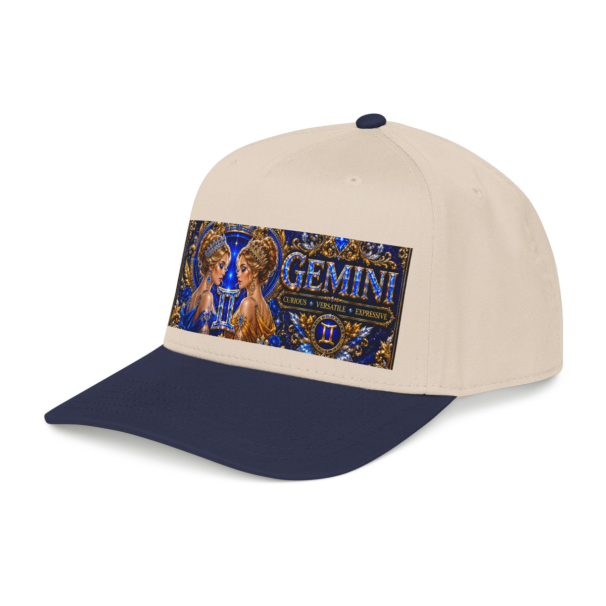 Gemini Zodiac Baseball Cap — Astrology Twins Embroidered Mid Profile Hat