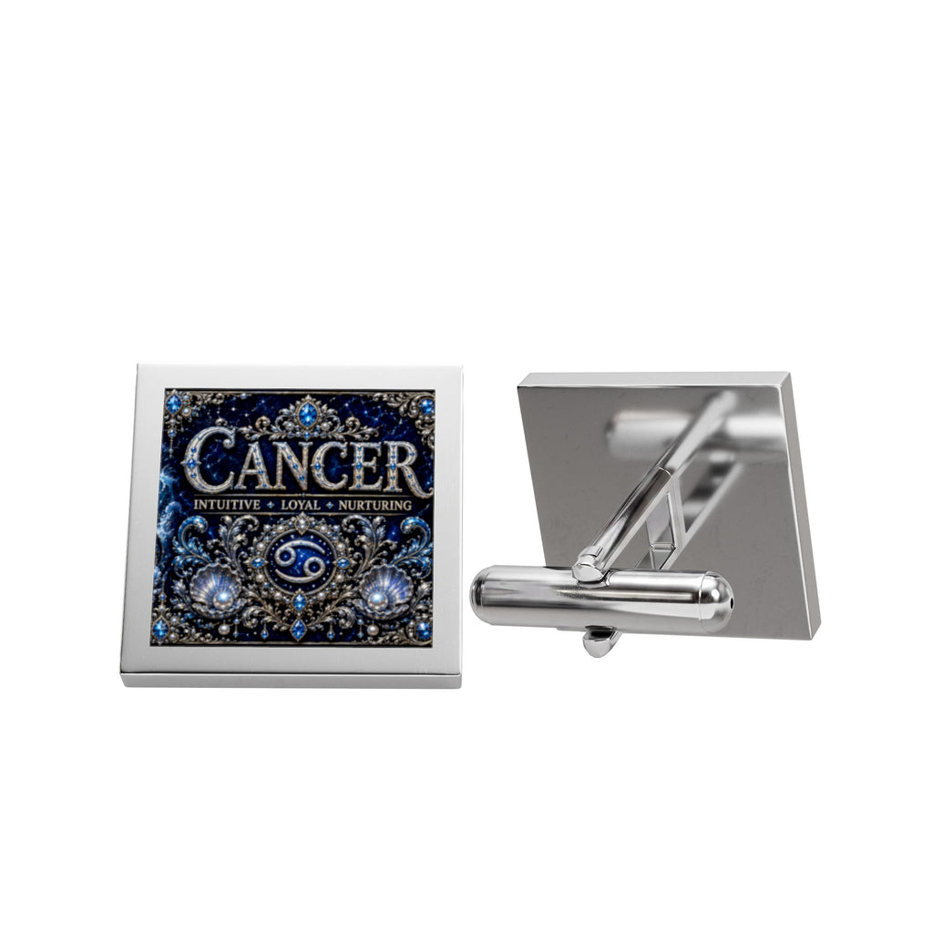 Cancer Zodiac Cufflinks — Gold Astrological Gift for Birthday & Graduation