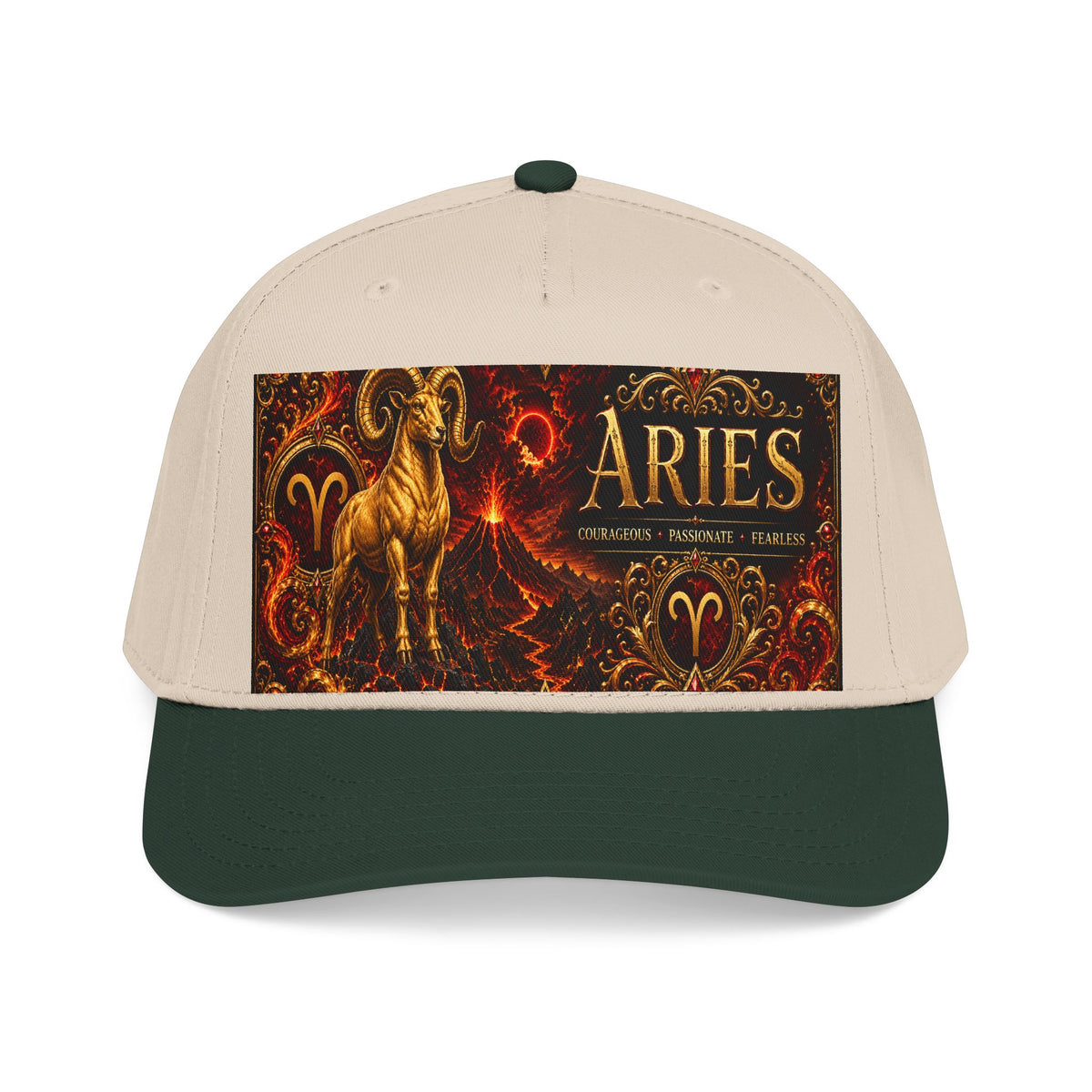 Aries Zodiac Baseball Cap — Ram Astrology Hat with 'Aries' Text
