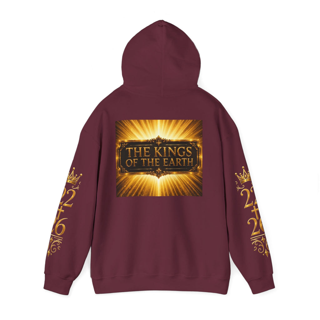 The Kings of the Earth Hoodie – Gold Radiant Crown Sweatshirt (2/6 Sleeve Design)
