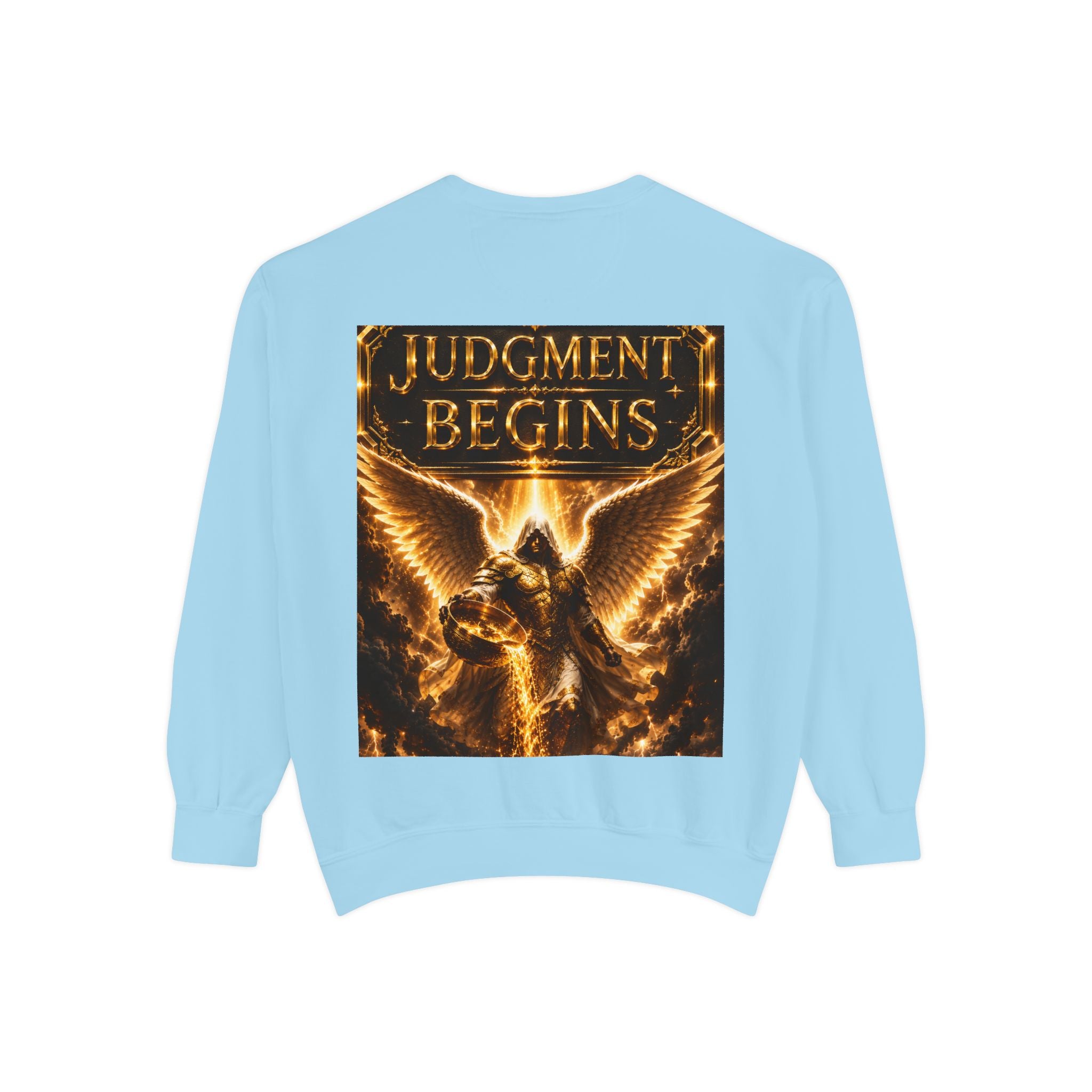 Revelation Chapter 16 Sweatshirt — "Judgment Begins" Apocalyptic Graphic