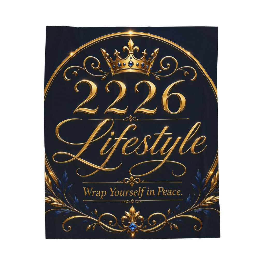 2226 Lifestyle Velveteen Plush Blanket — "Wrap Yourself in Peace" Luxury Throw
