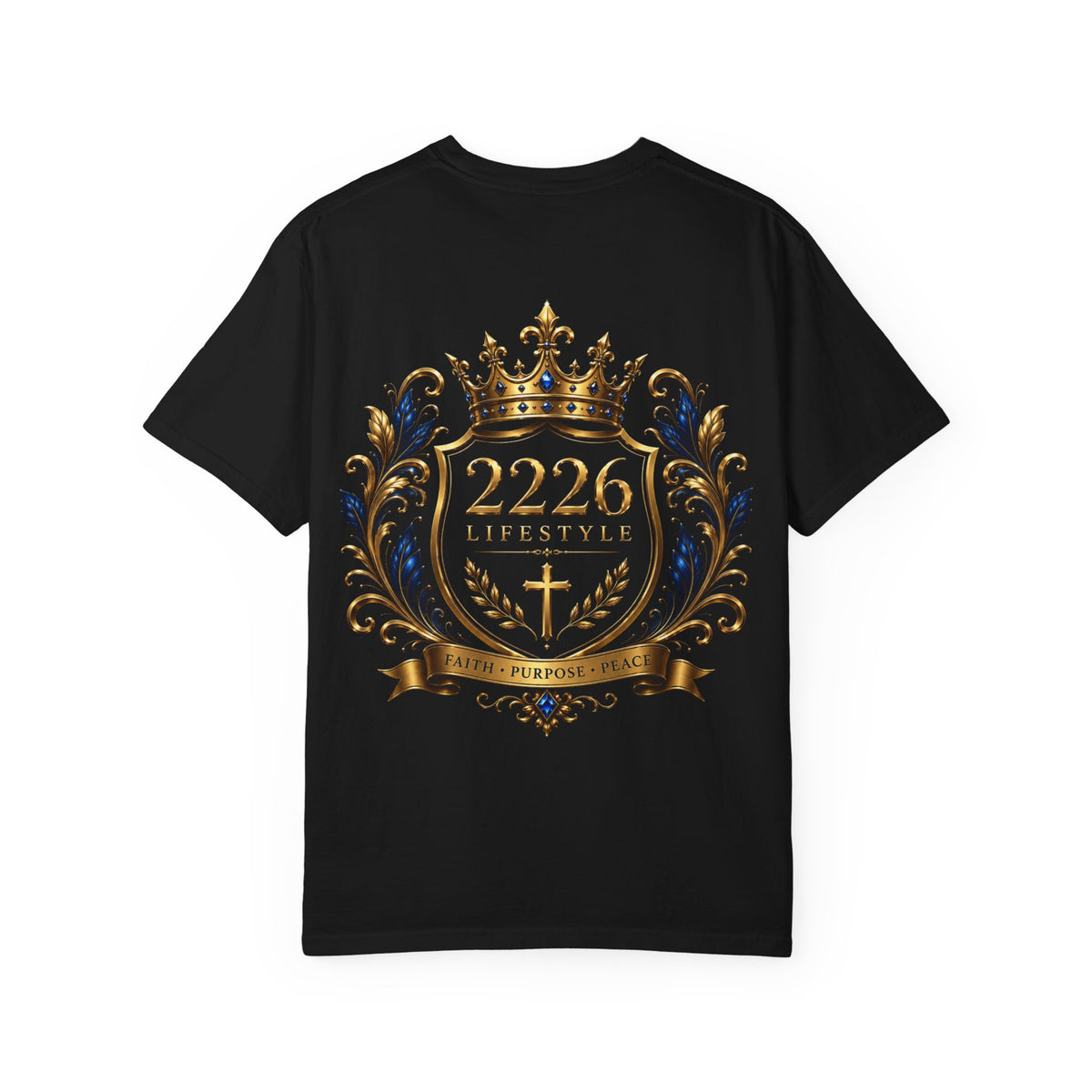 Royal Crest T-Shirt — 2226 Faith & Purpose Graphic Tee