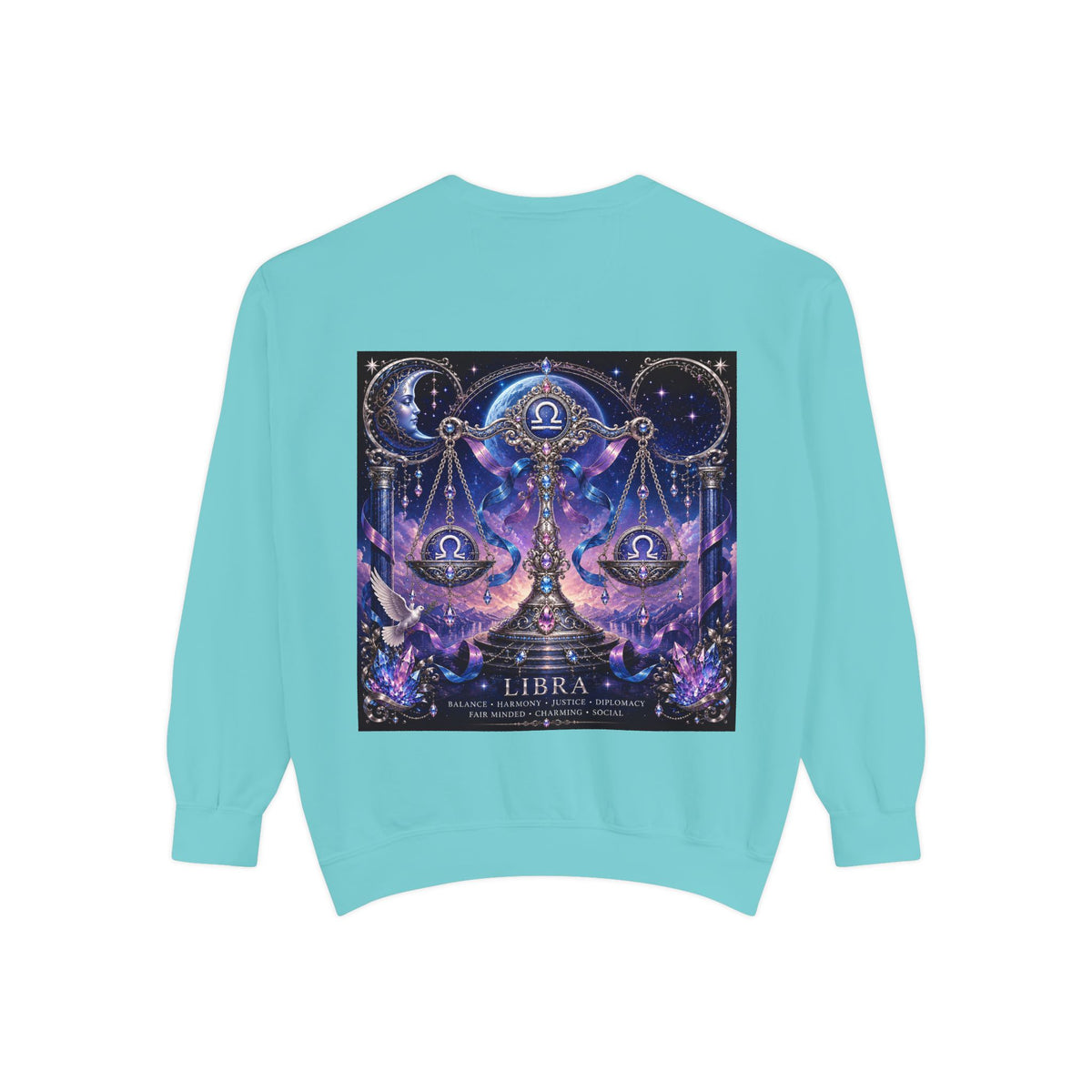 Libra Zodiac Sweatshirt — Scales Astrology Graphic Crewneck