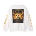 Revelation Spooktacular Sweatshirt — "God’s Reminder: He Is Still on the Throne" Crewneck