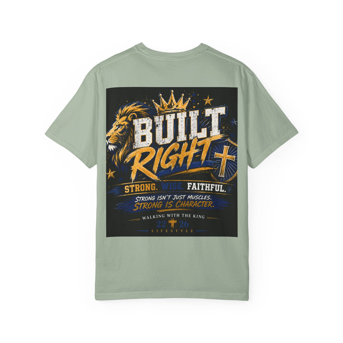Built Right Lion T-Shirt — Strong, Wise & Faithful Christian Tee