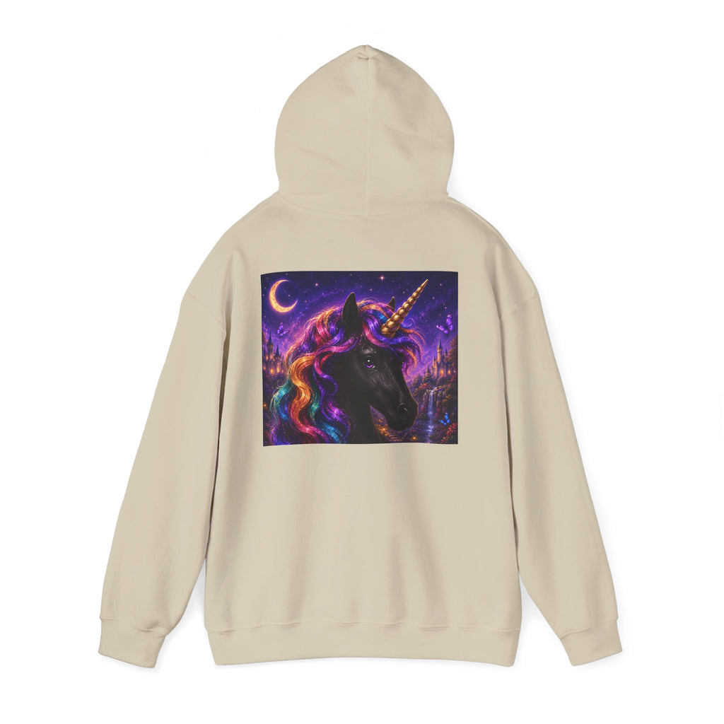 Unicorn Hoodie – Cosmic Rainbow Black Unicorn Pullover