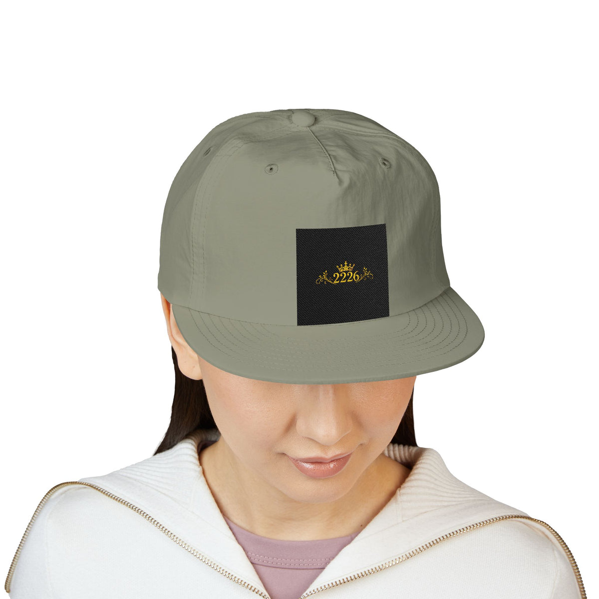 Surf Cap - Minimal Gold Wave Embroidered Patch Hat