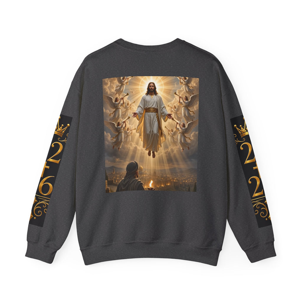 Revelation Chapter 1 Crewneck Sweatshirt — Christian Jesus Second Coming Design