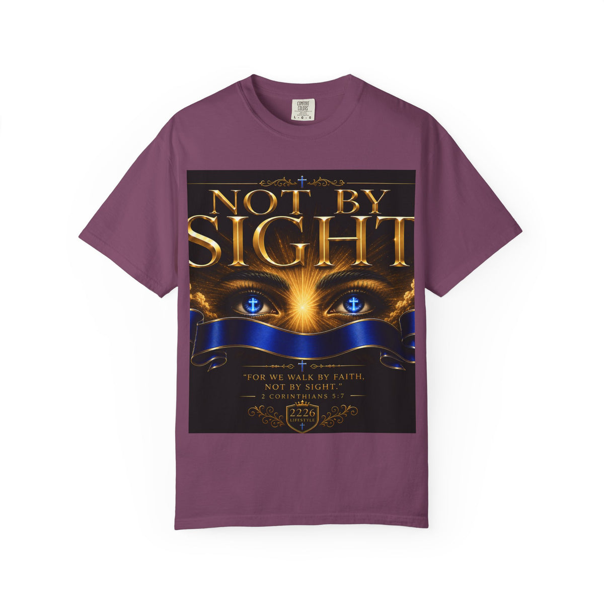 Not By Sight / Walk By Faith T‑Shirt — Christian Faith Graphic Tee
