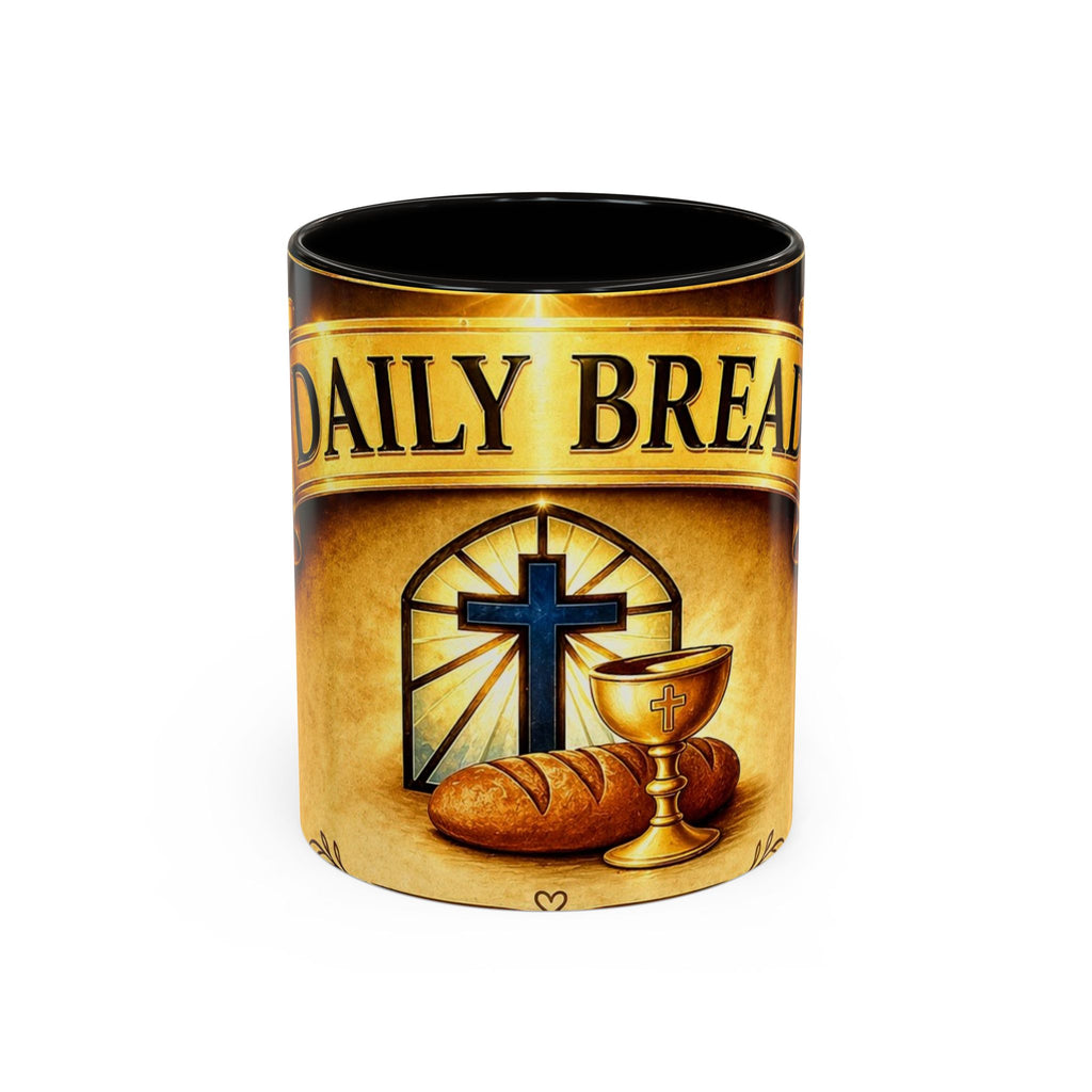 Daily Bread Coffee Mug — Christian Cross & Communion 11oz/15oz
