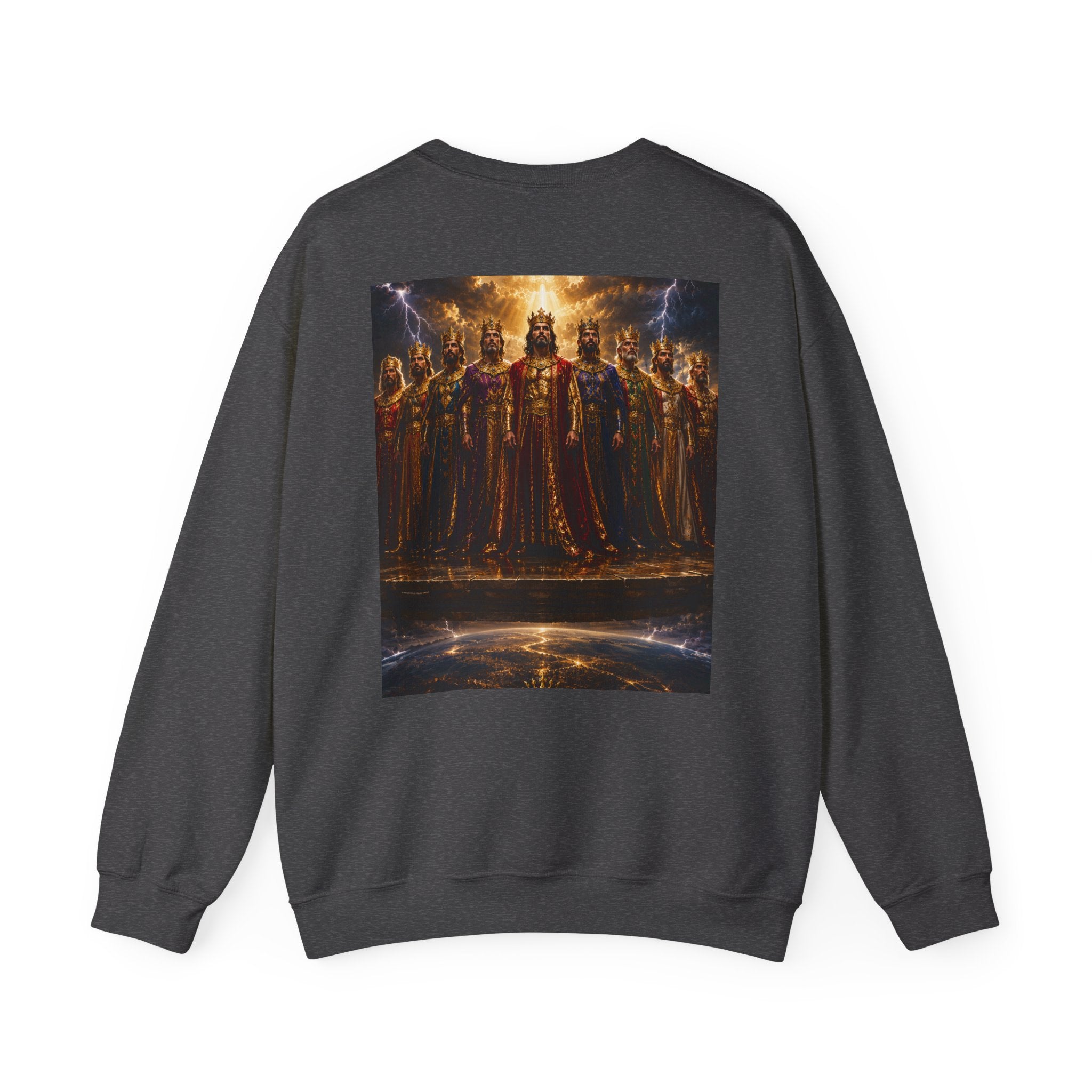Royal Thrones Crewneck Sweatshirt — "Kings" Graphic Back Print