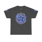 Pisces Mermaid T‑Shirt — Zodiac Art Tee with Night Sea Illustration